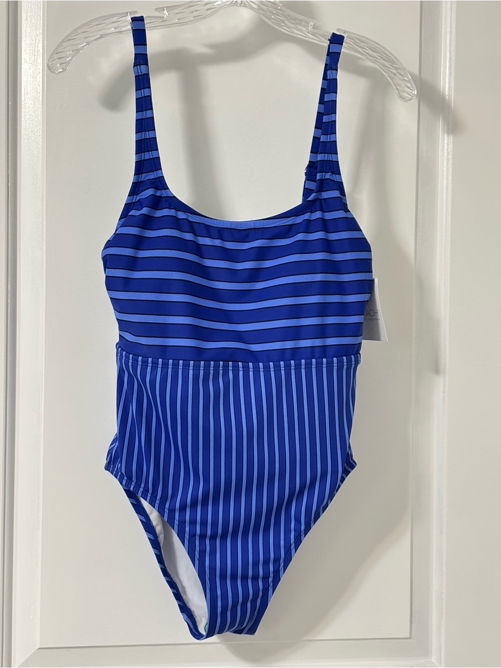 ECO Beach Classic Blue Stripe One-Piece Swimsuit Size S
